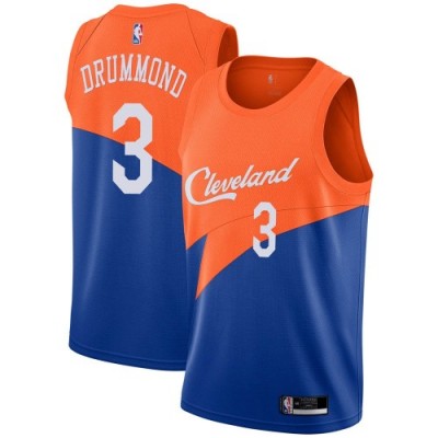 Nike Cleveland Cavaliers #3 Andre Drummond Blue Youth NBA Swingman City Edition 201819 Jersey